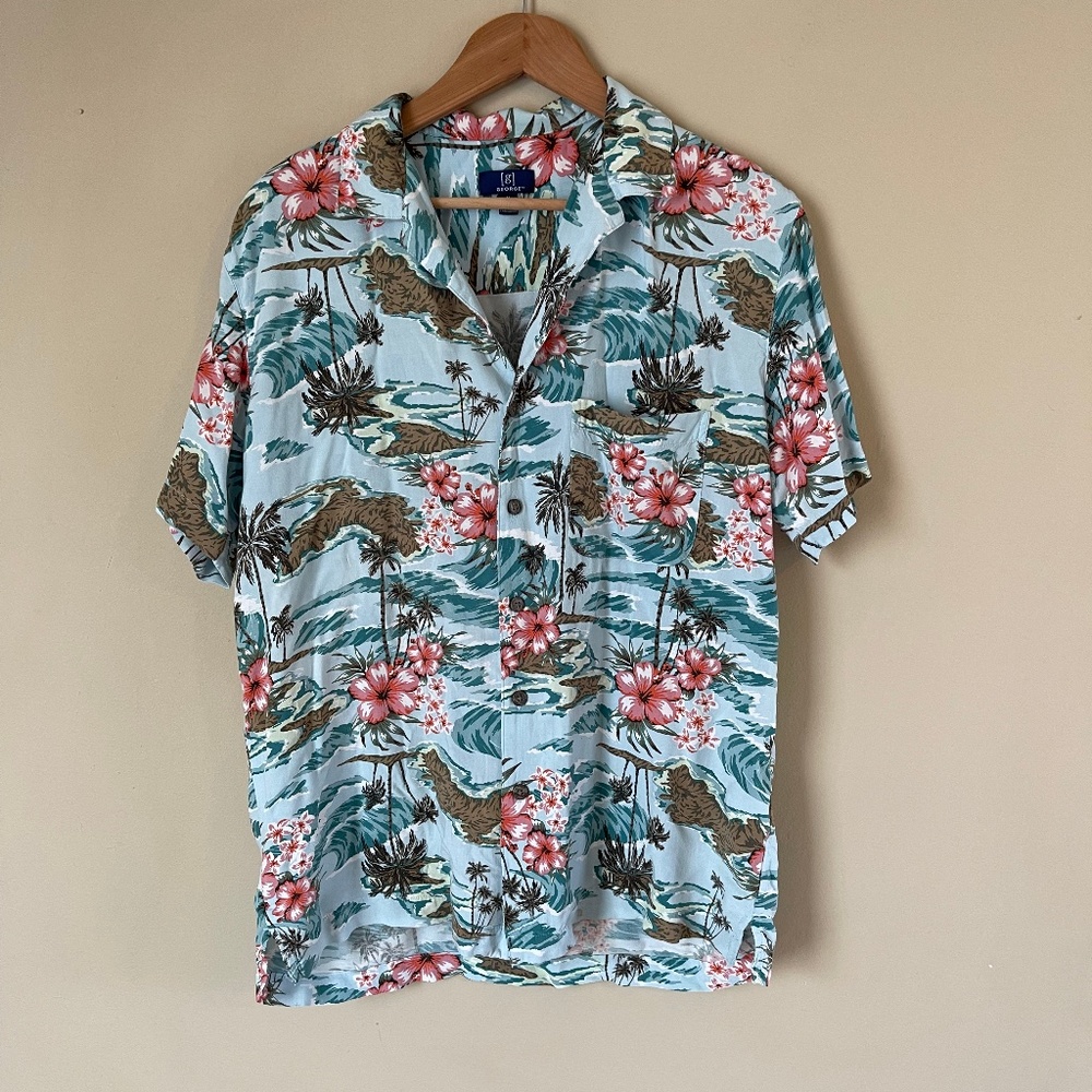 **SOLD** George Hawaiian Island Tropical shirt, Medium